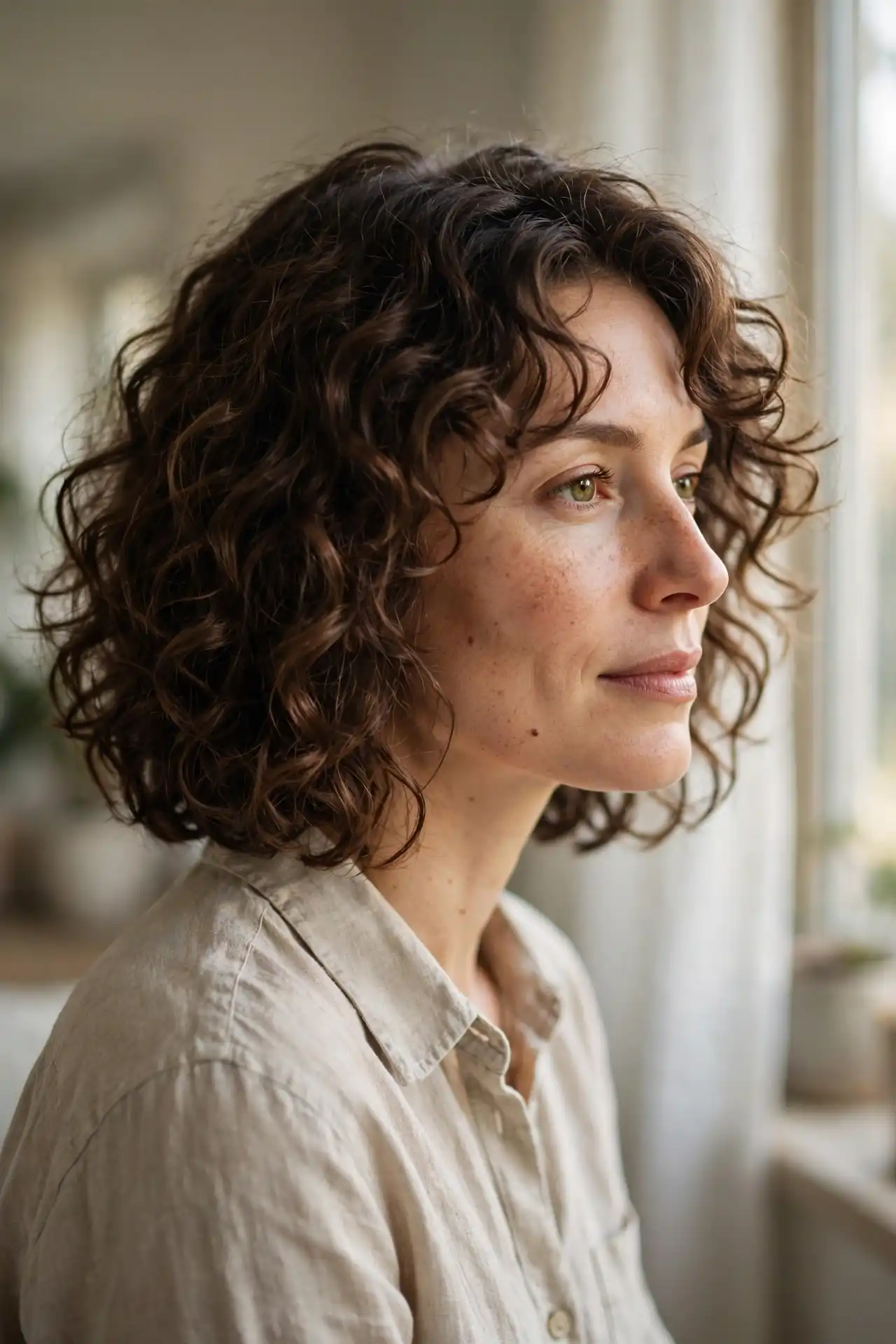 The Curly Lob with Layers