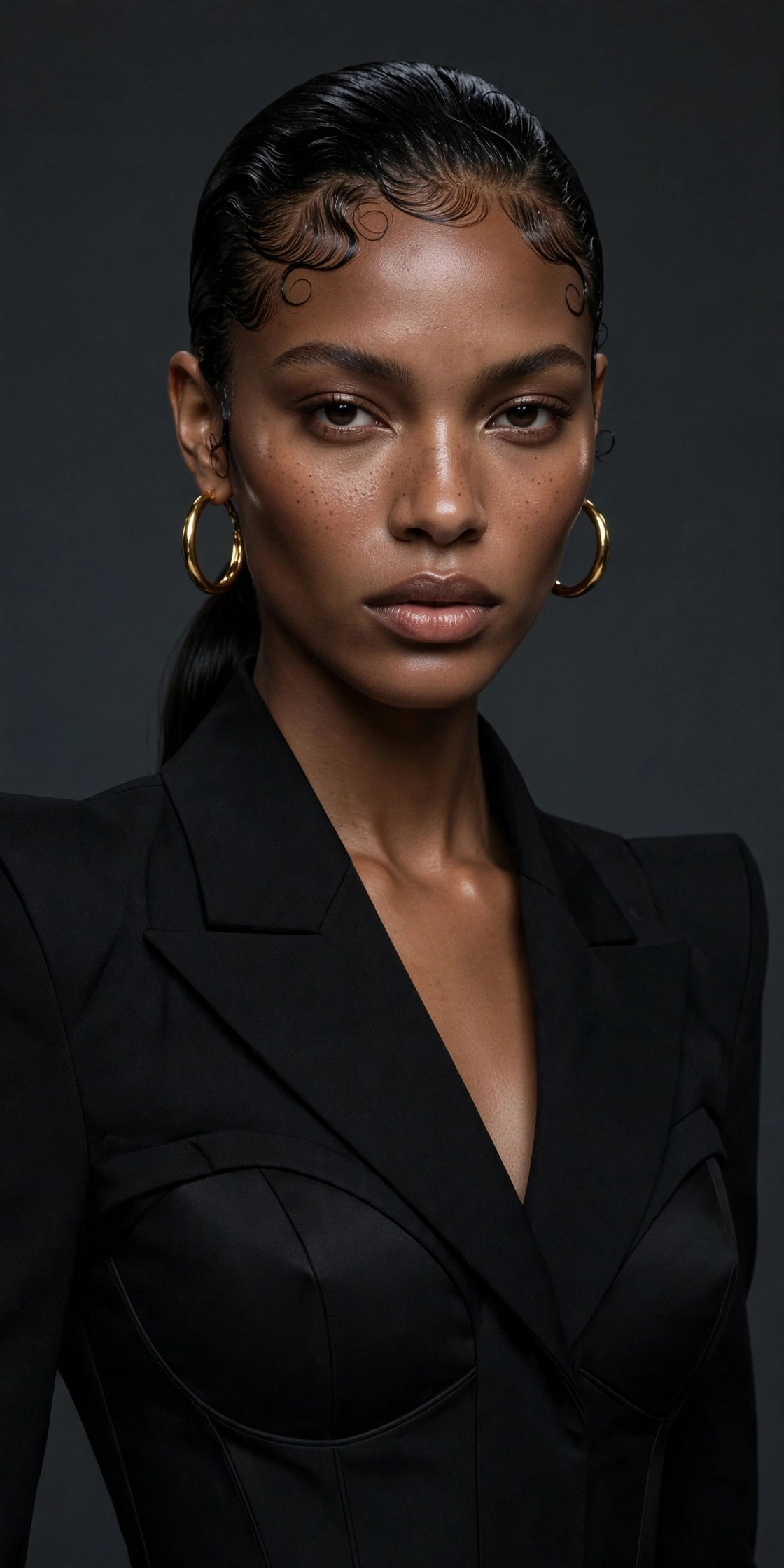 The Slicked Low Pony with Sculpted Edges
