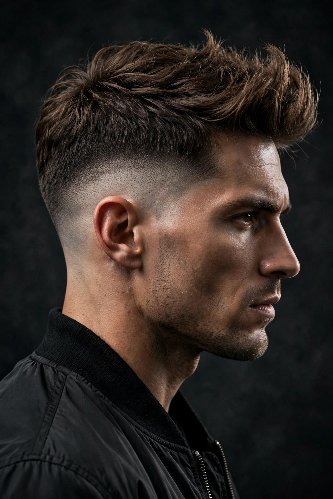 The Textured Quiff with a Drop Fade