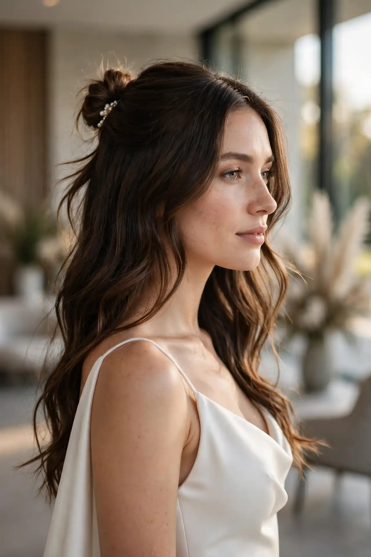 The Half-Up Bun