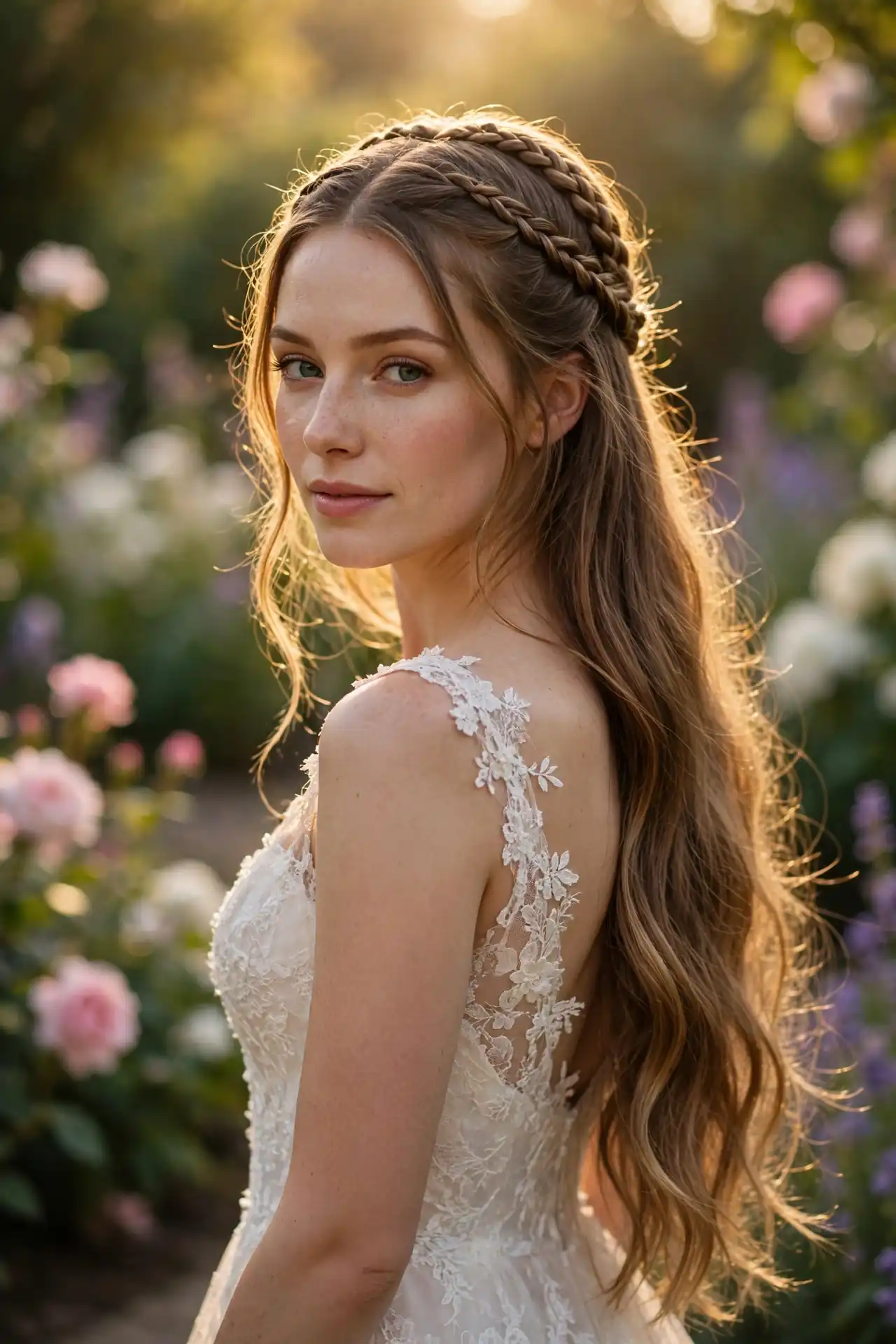 Half-Up with a Braided Crown