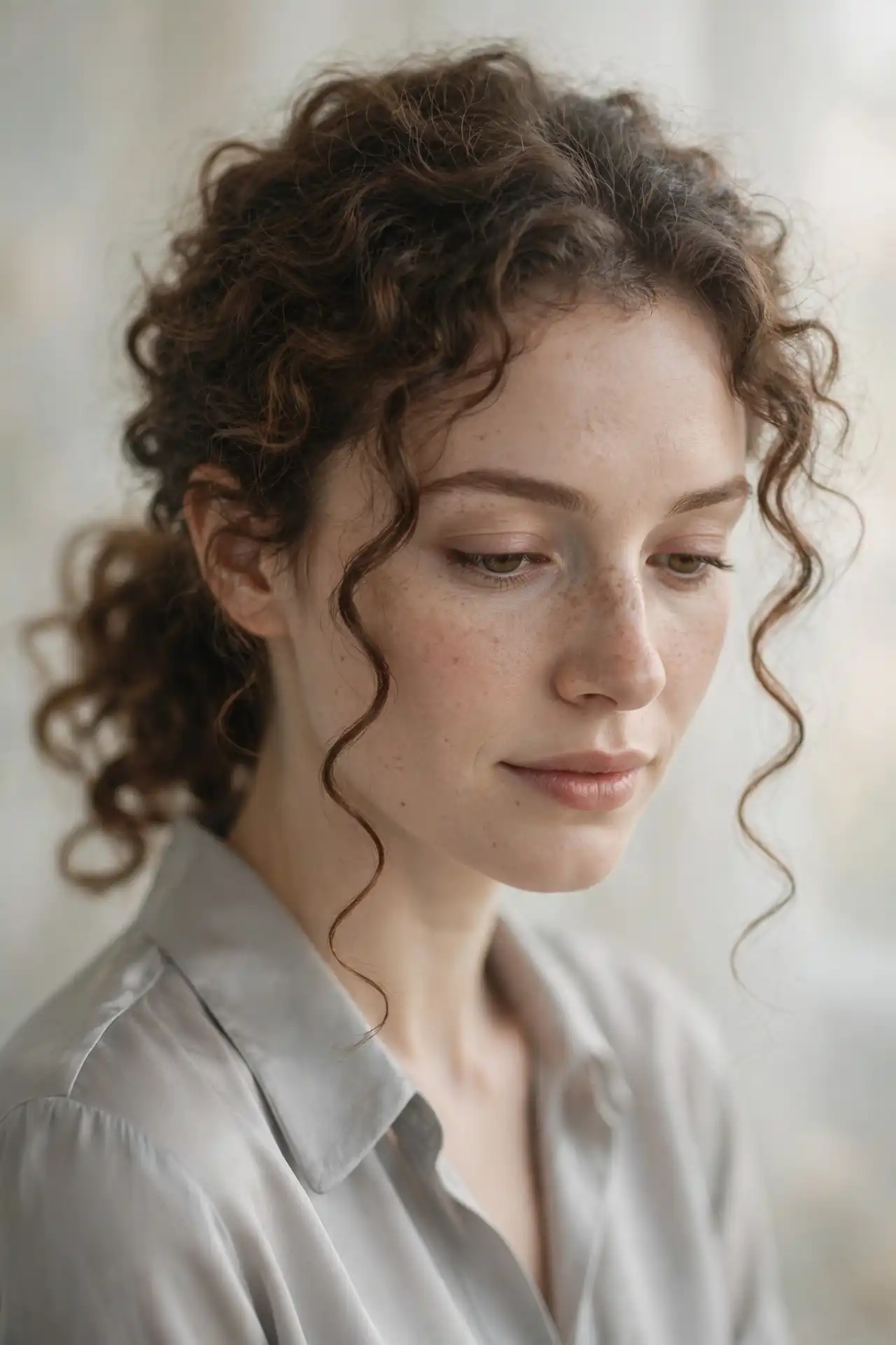 The Curly Low Ponytail