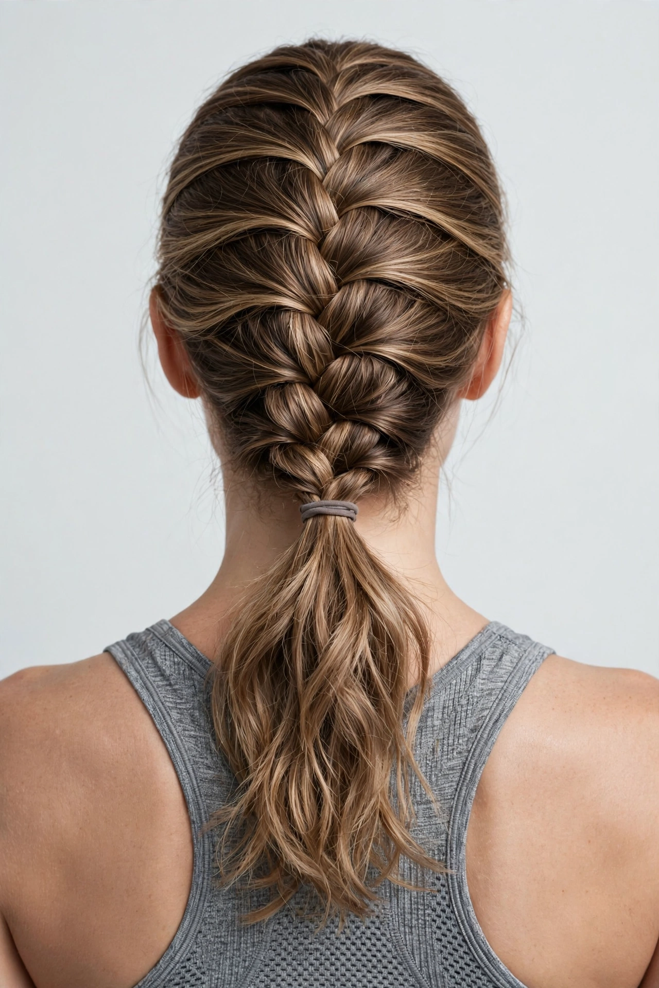 The French Braid into a Low Pony