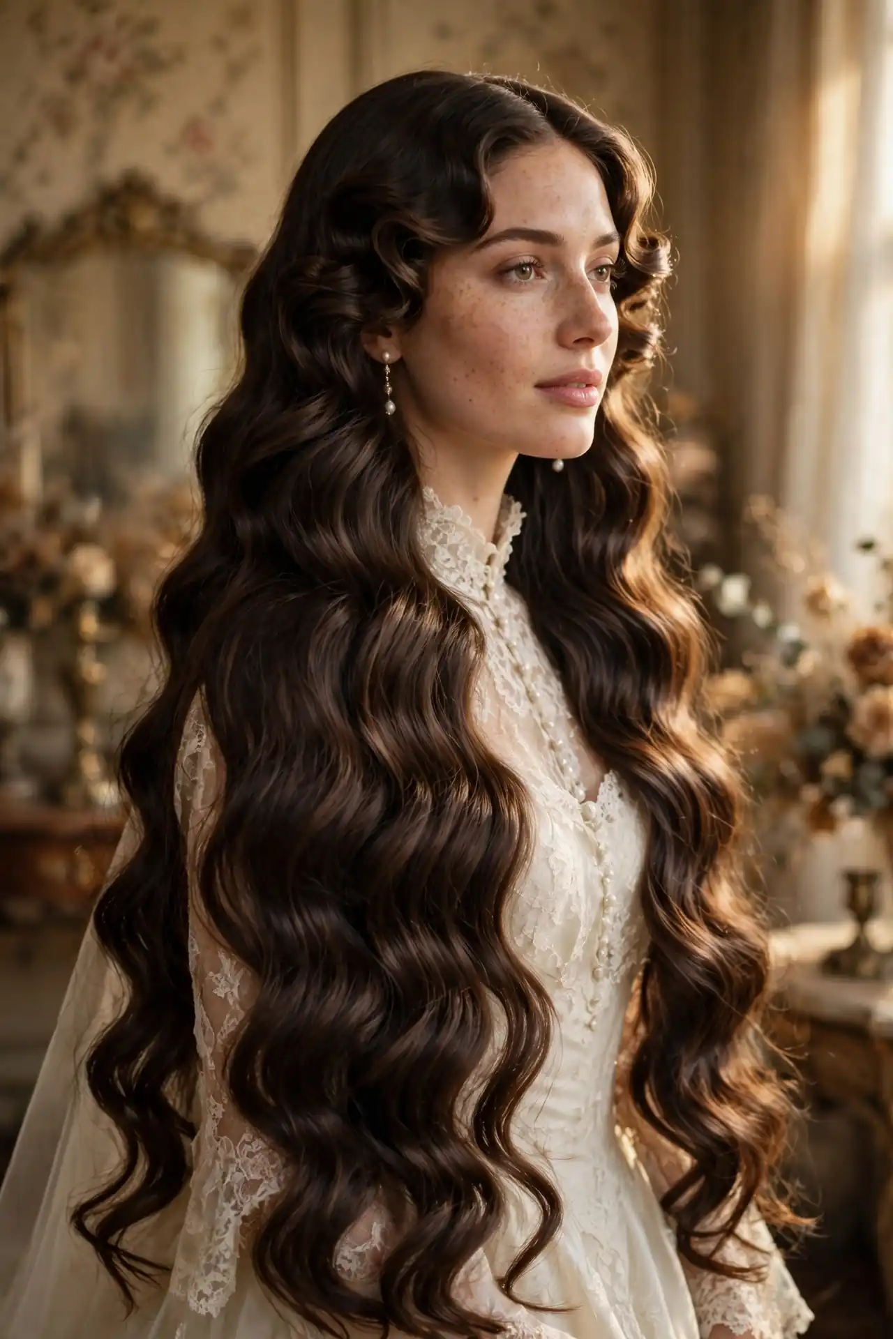 Brushed-Out Pin Curls