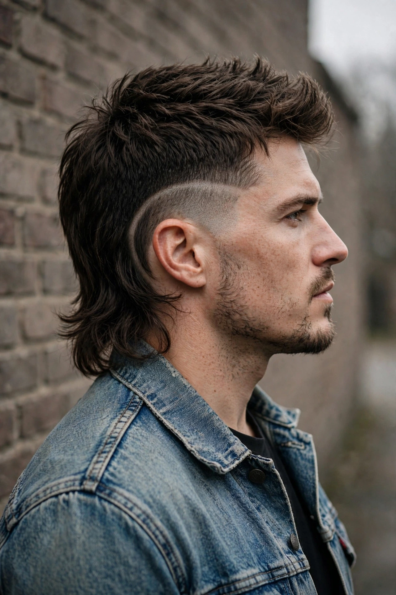 The Modern Mullet with a Burst Fade