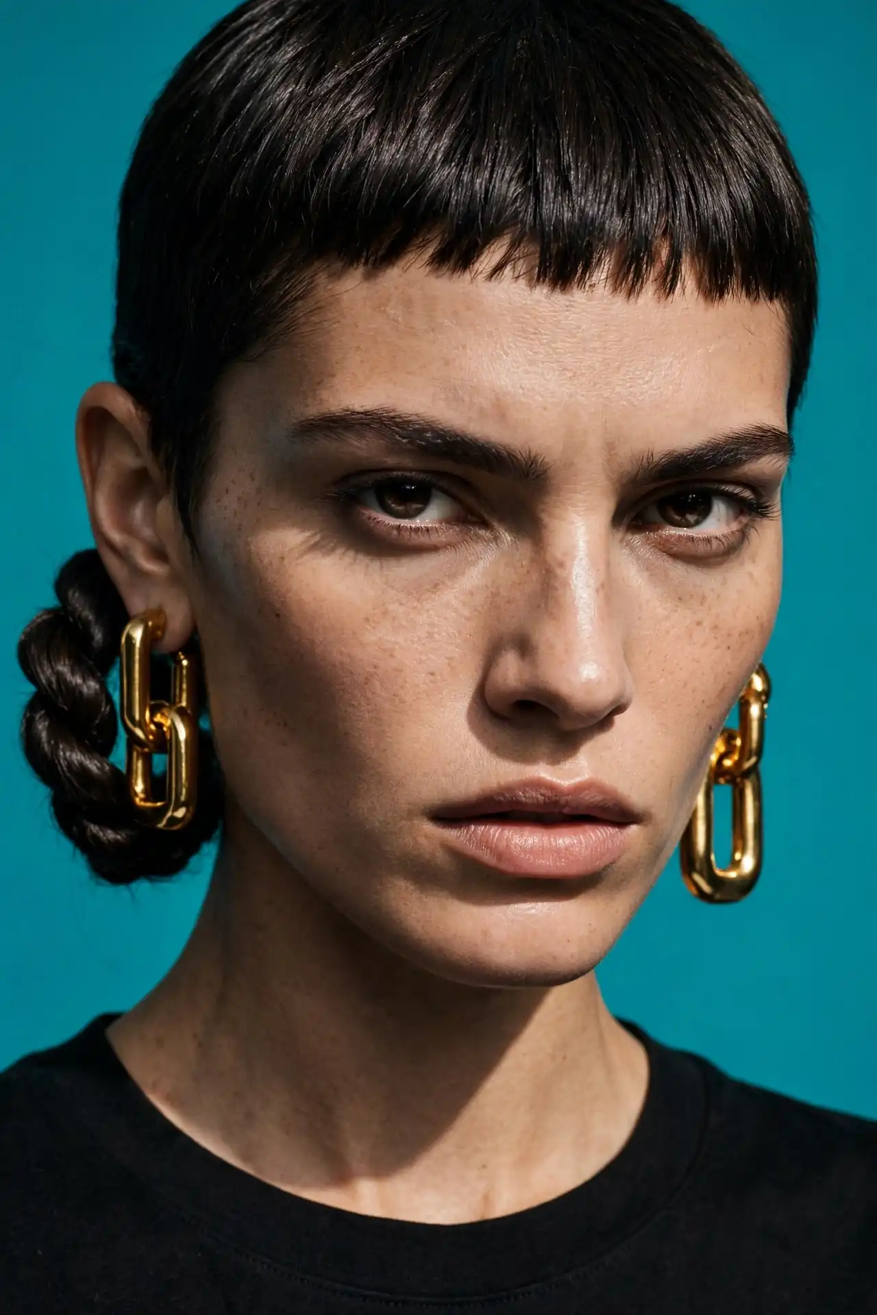 The Rope Twist Bun with Micro Bangs