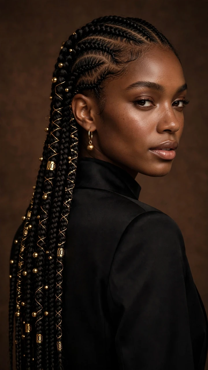 Lemonade Braids with Beads and Cuffs