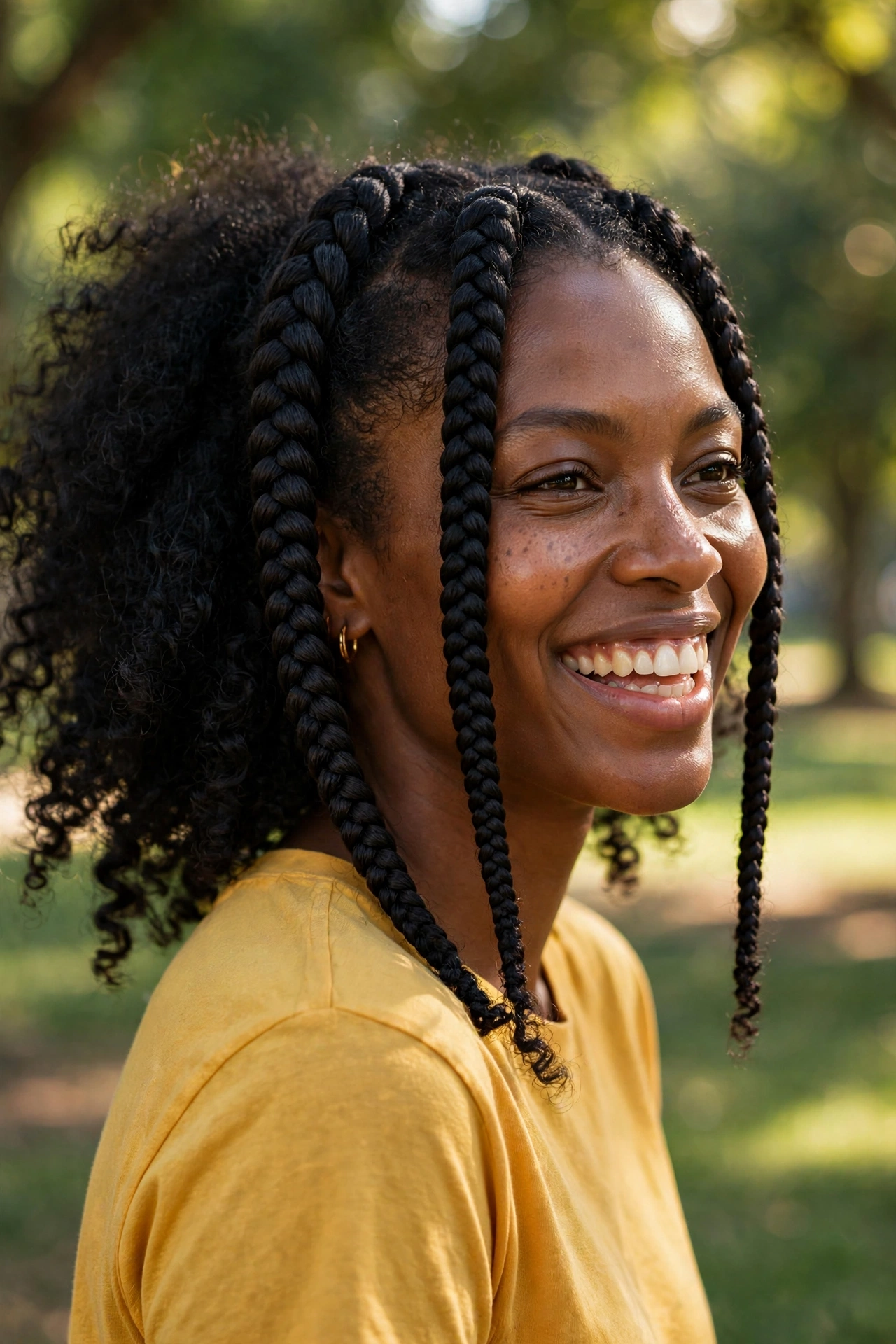 Chunky Feed-In Front Braids