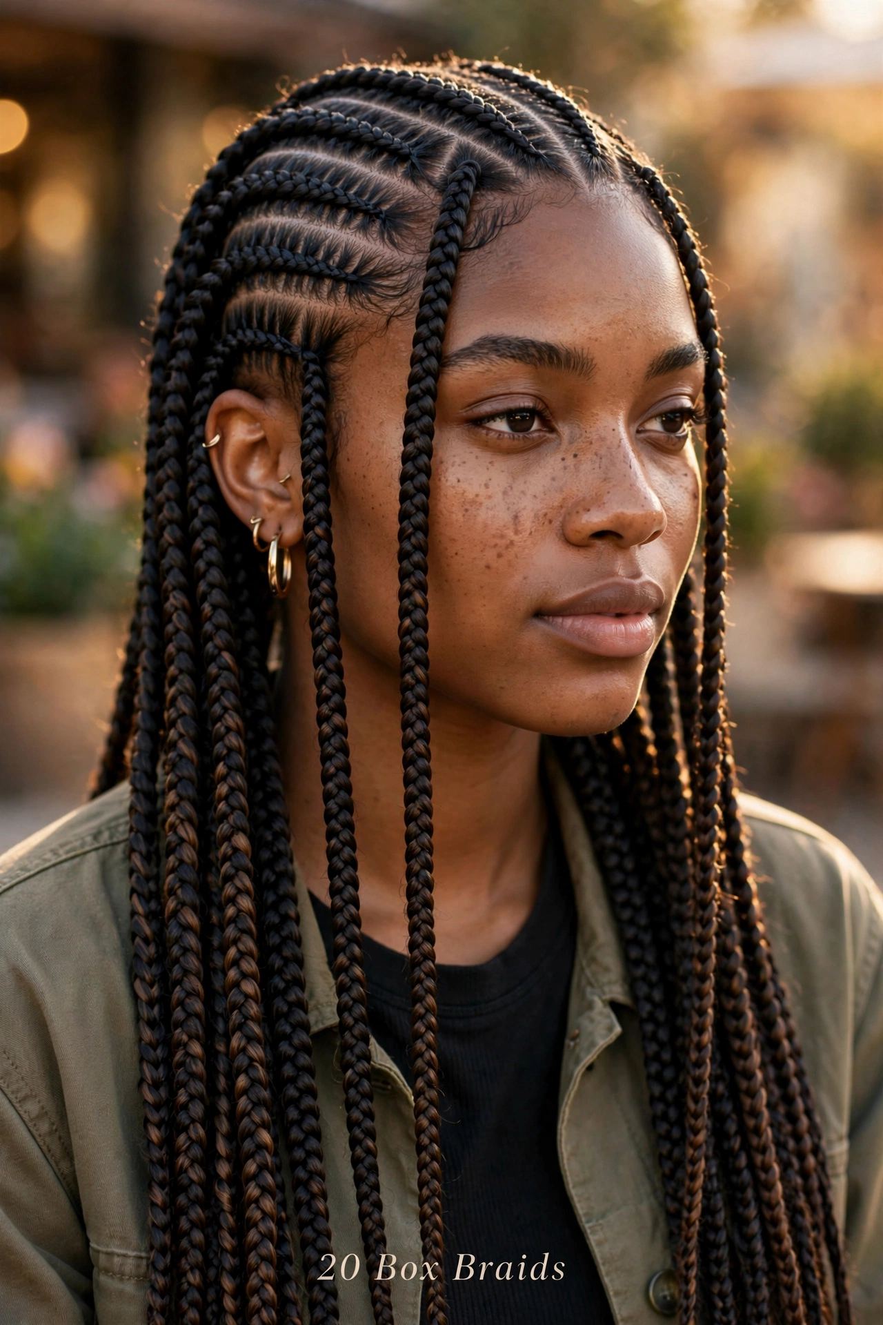 Cornrows with Box Braids
