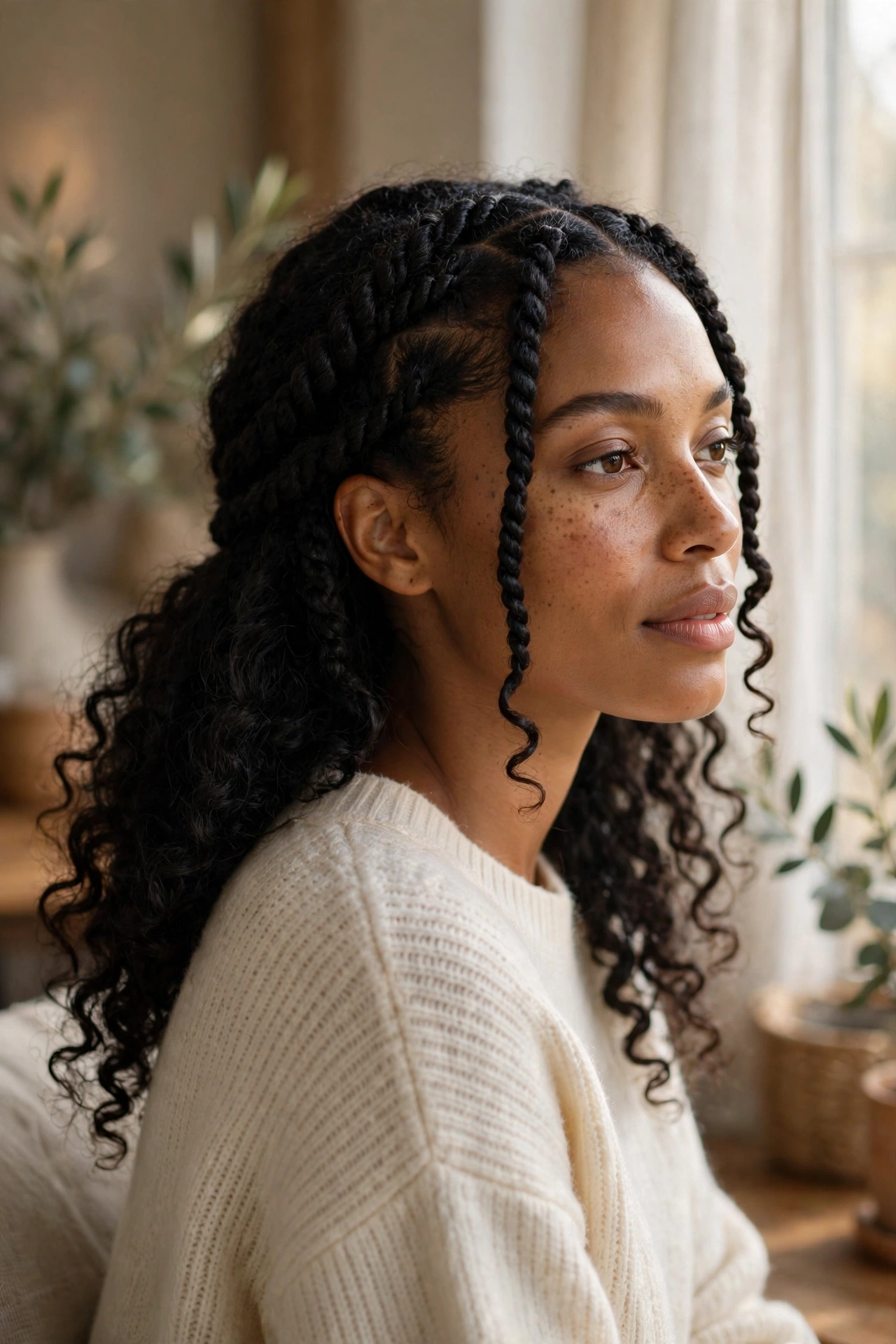 Two-Strand Twist Front with Loose Back