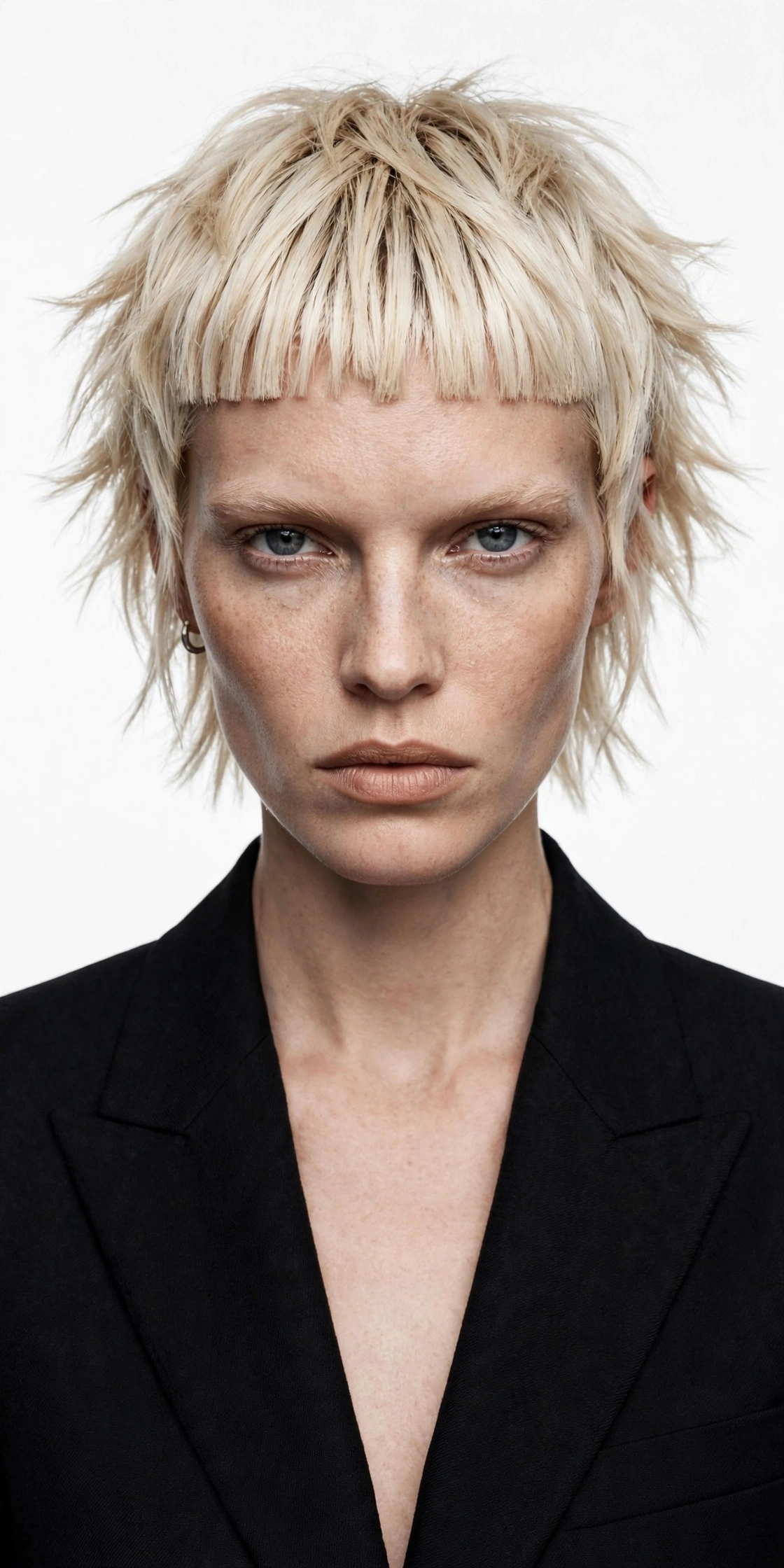 Side-Swept Blonde Bangs