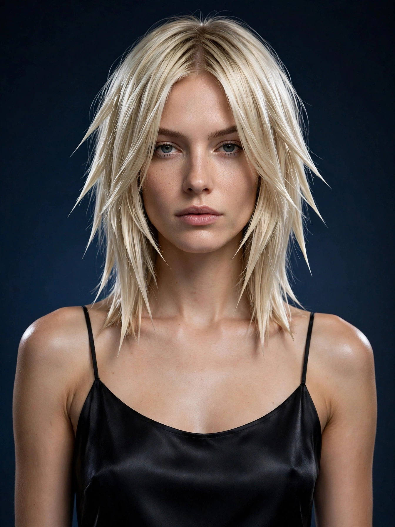 The Sleek Straight Blonde Wolf