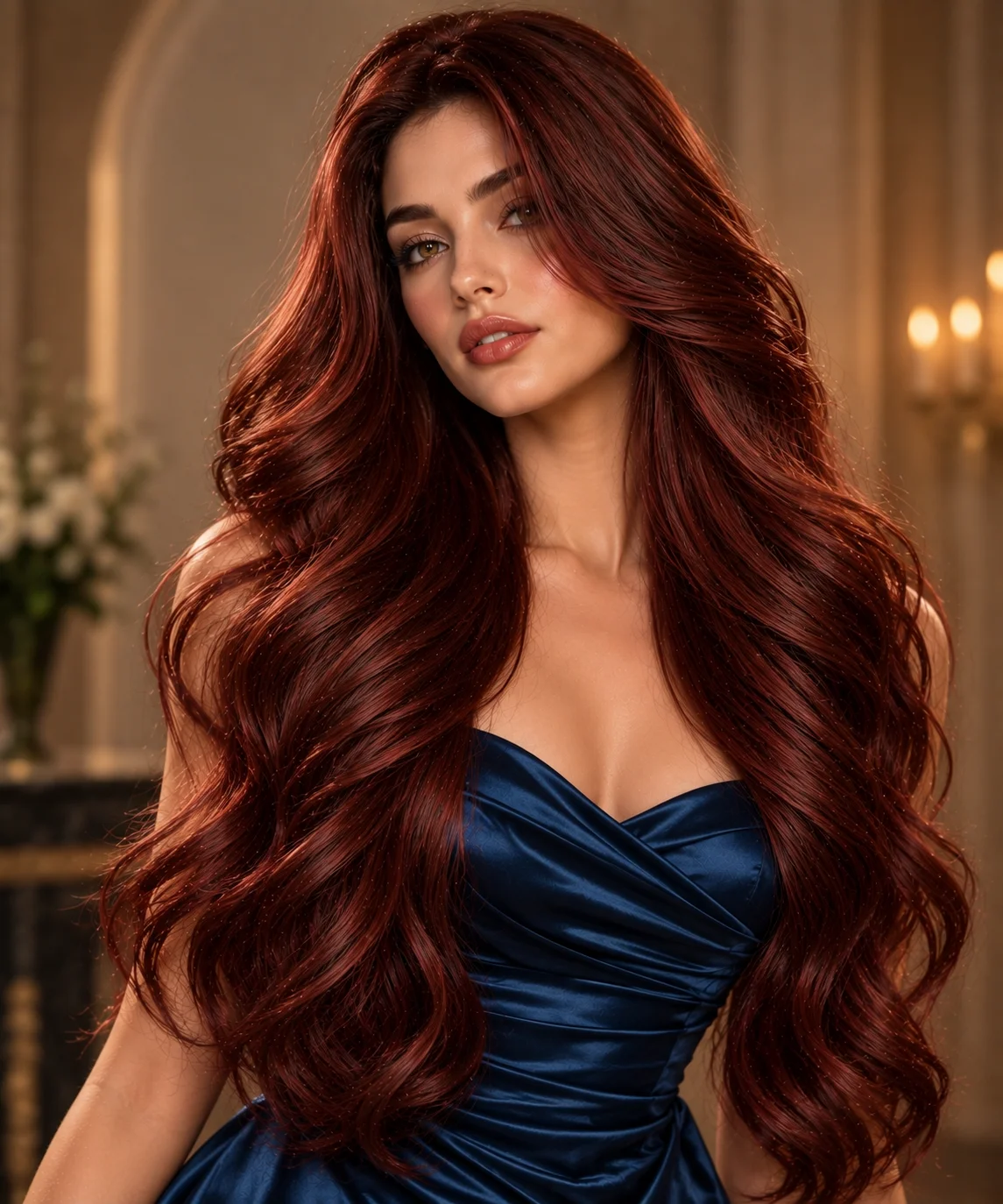 Cherry Balayage on Brown