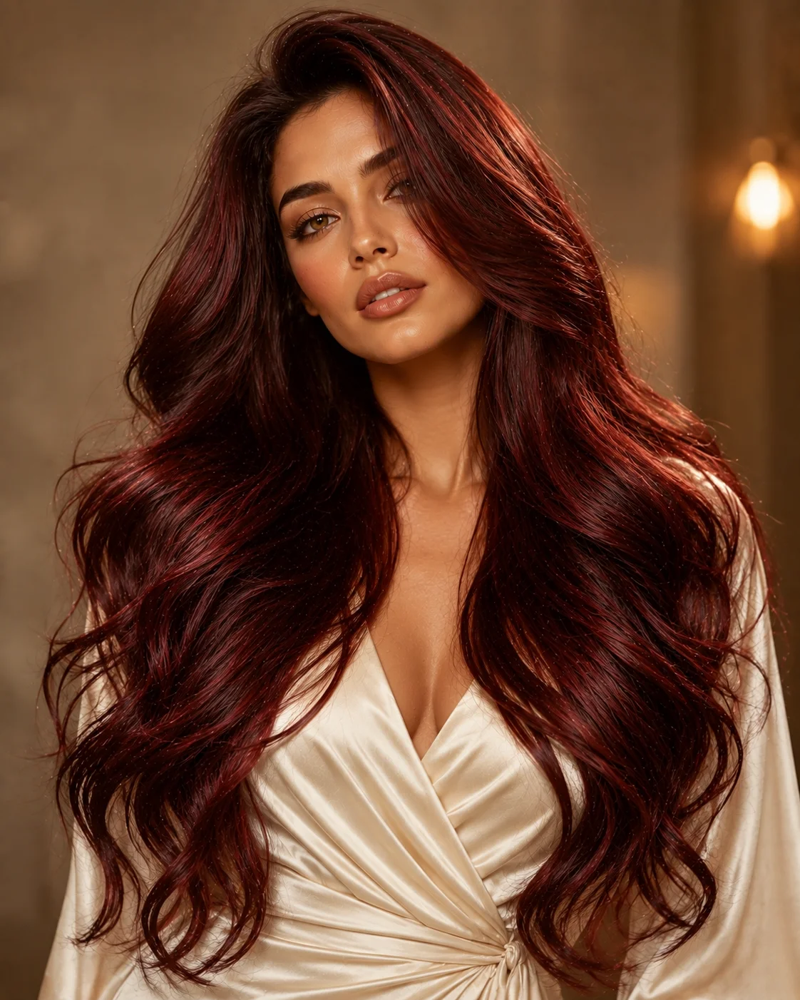 Cherry Red with Brown Undertones