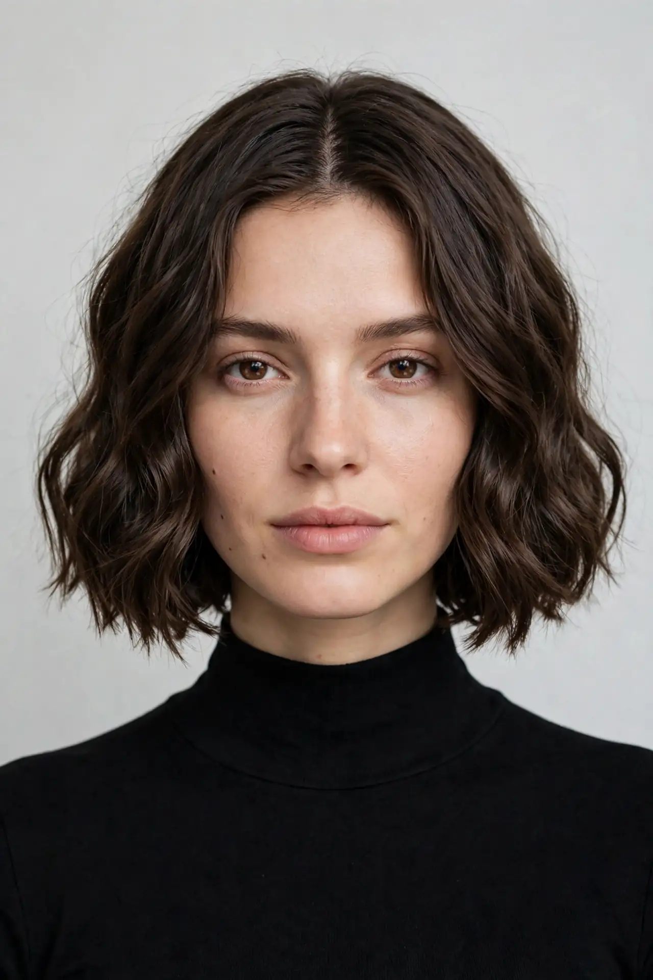 The Clean-Perimeter Wavy Bob