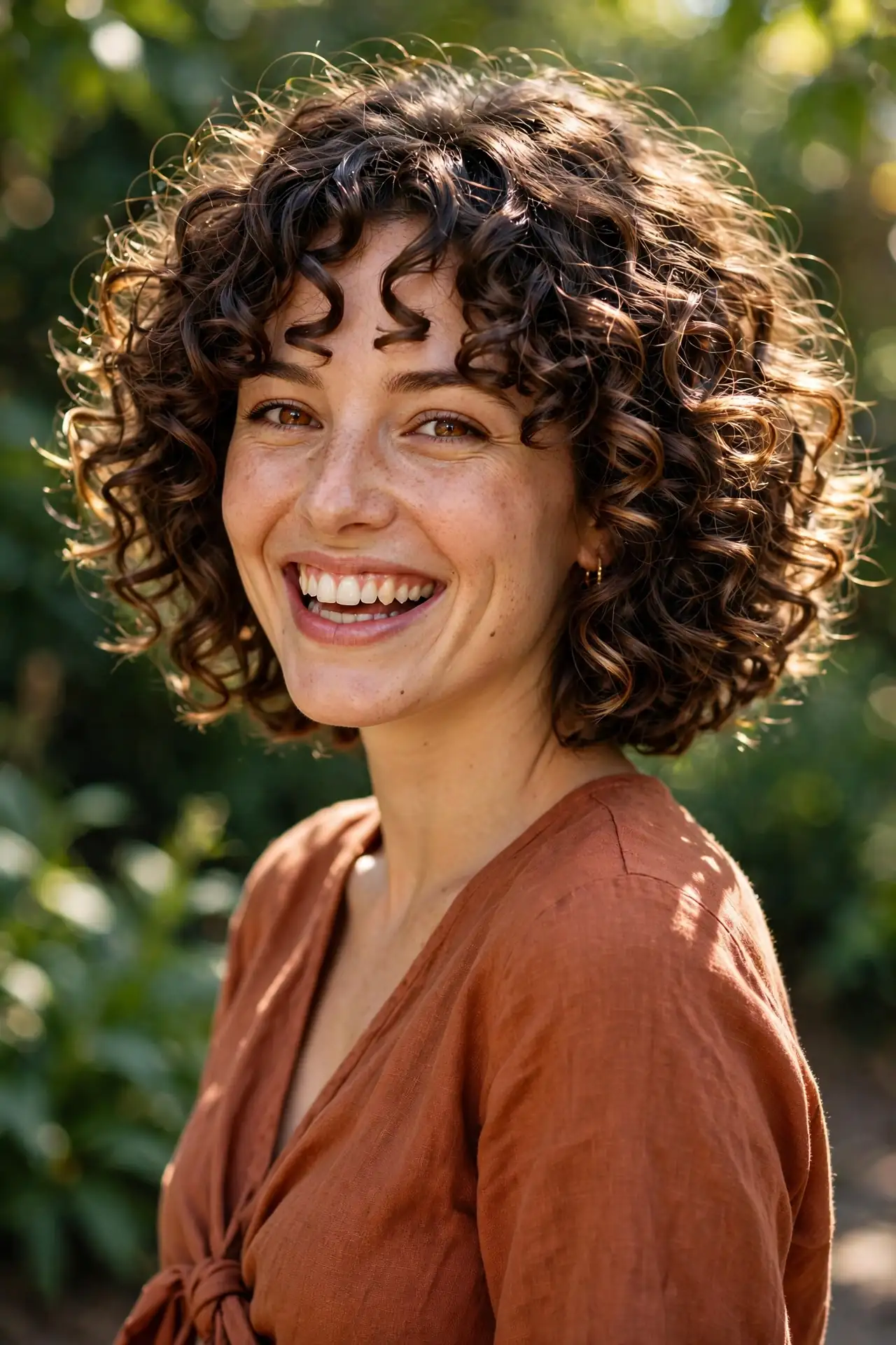 The Classic Layered Curly Bob