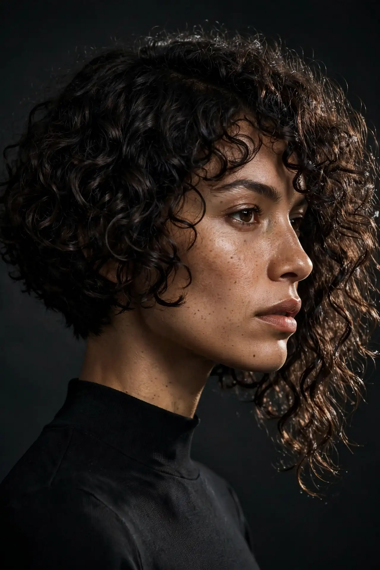 The Asymmetrical Curly Bob