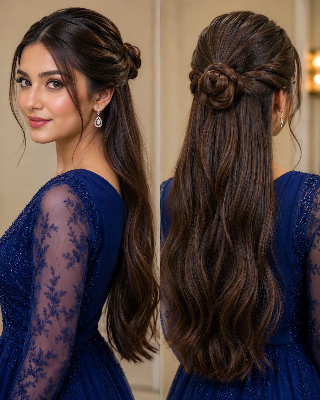 Twisted Half-Up Bun