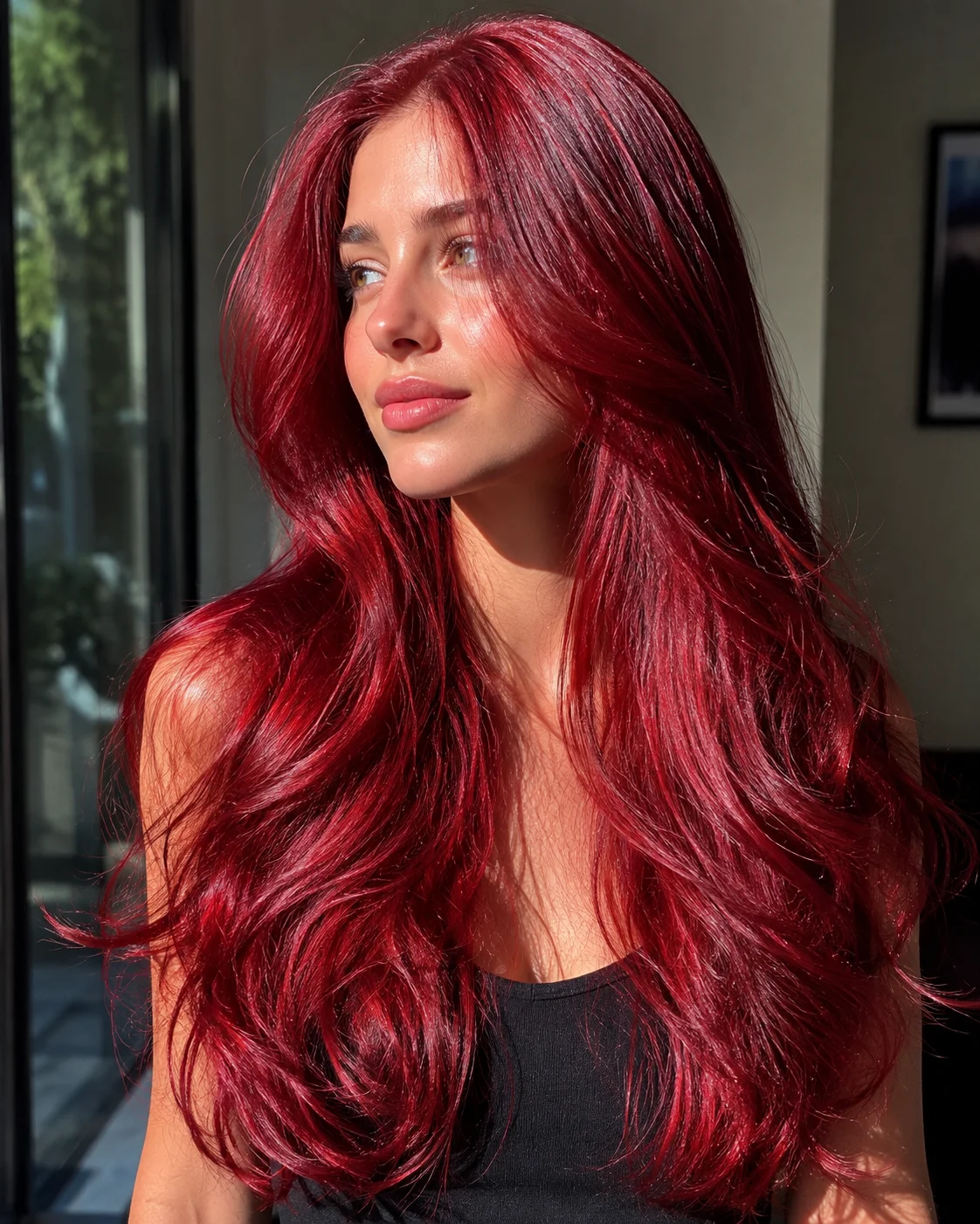 vibrant Cherry Red