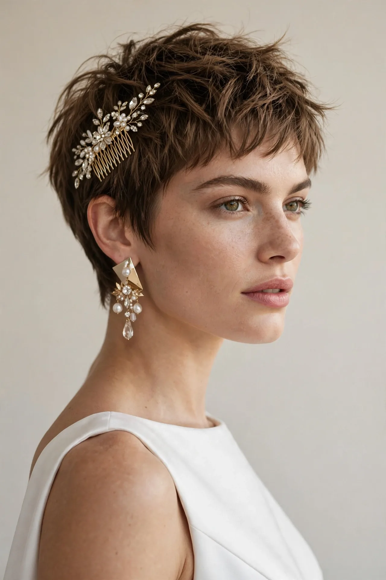 1. Classic Short Chignon